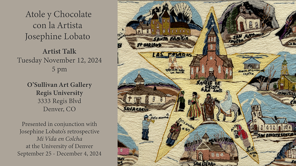 Josephine Lobato Atole y Chocolate Artist Talk at Regis University