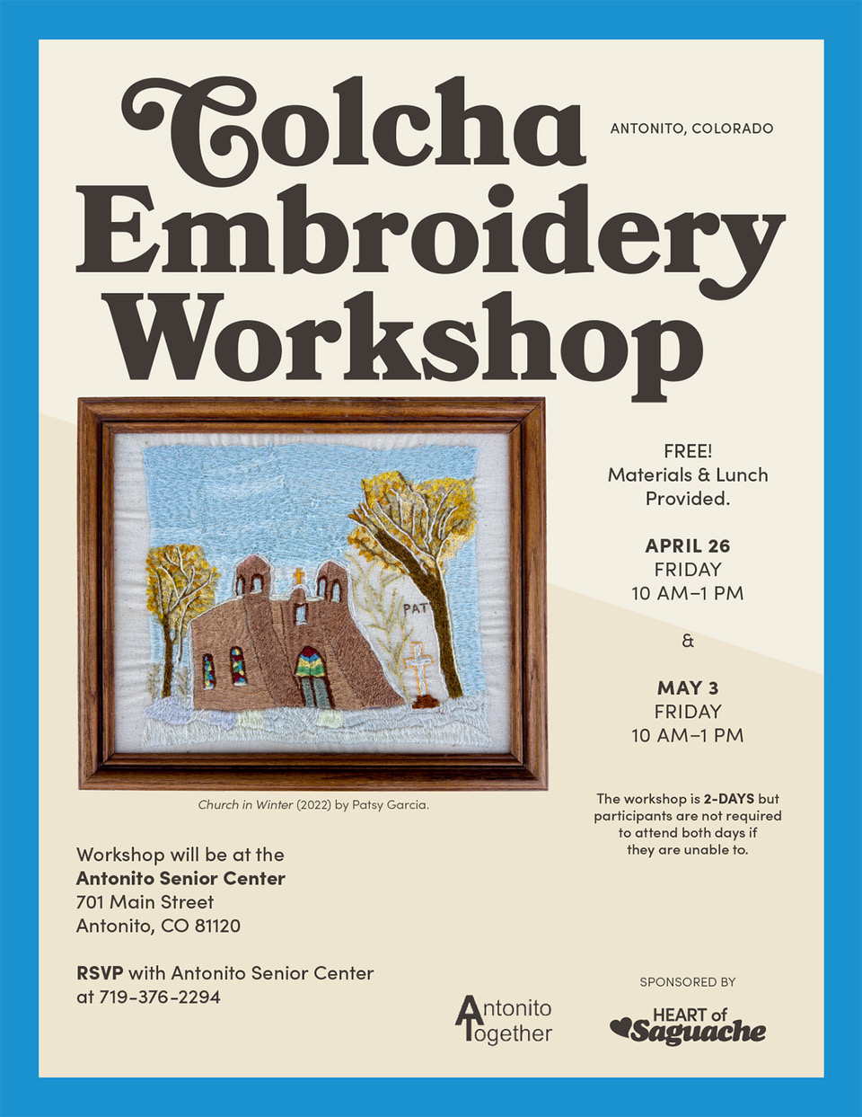 Colcha Embroidery Workshop in Antonito