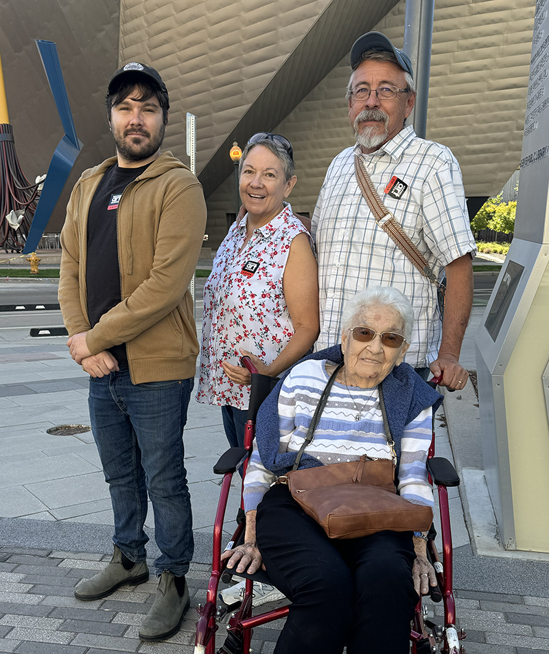 Rita Lobato Crespin with Paul Crespin, Josephine Lobato, and Trent Segura