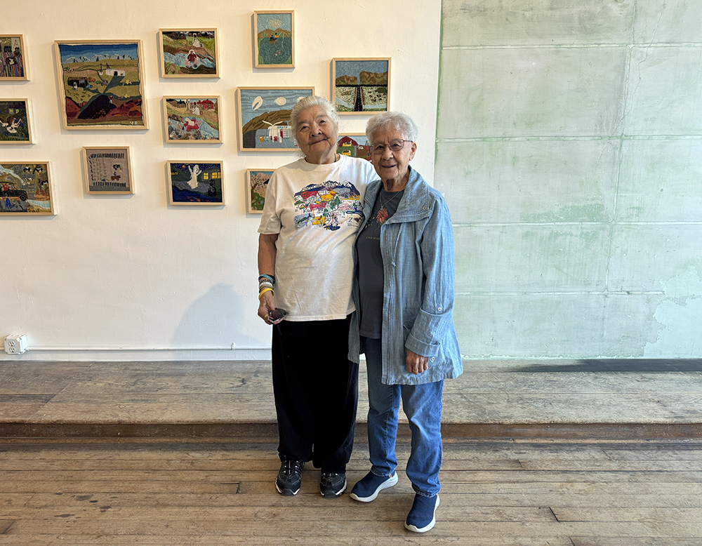 Marcella Quintana and Patsy Garcia at Kathryn Nelson's Los Testamentos at The Range, 2025